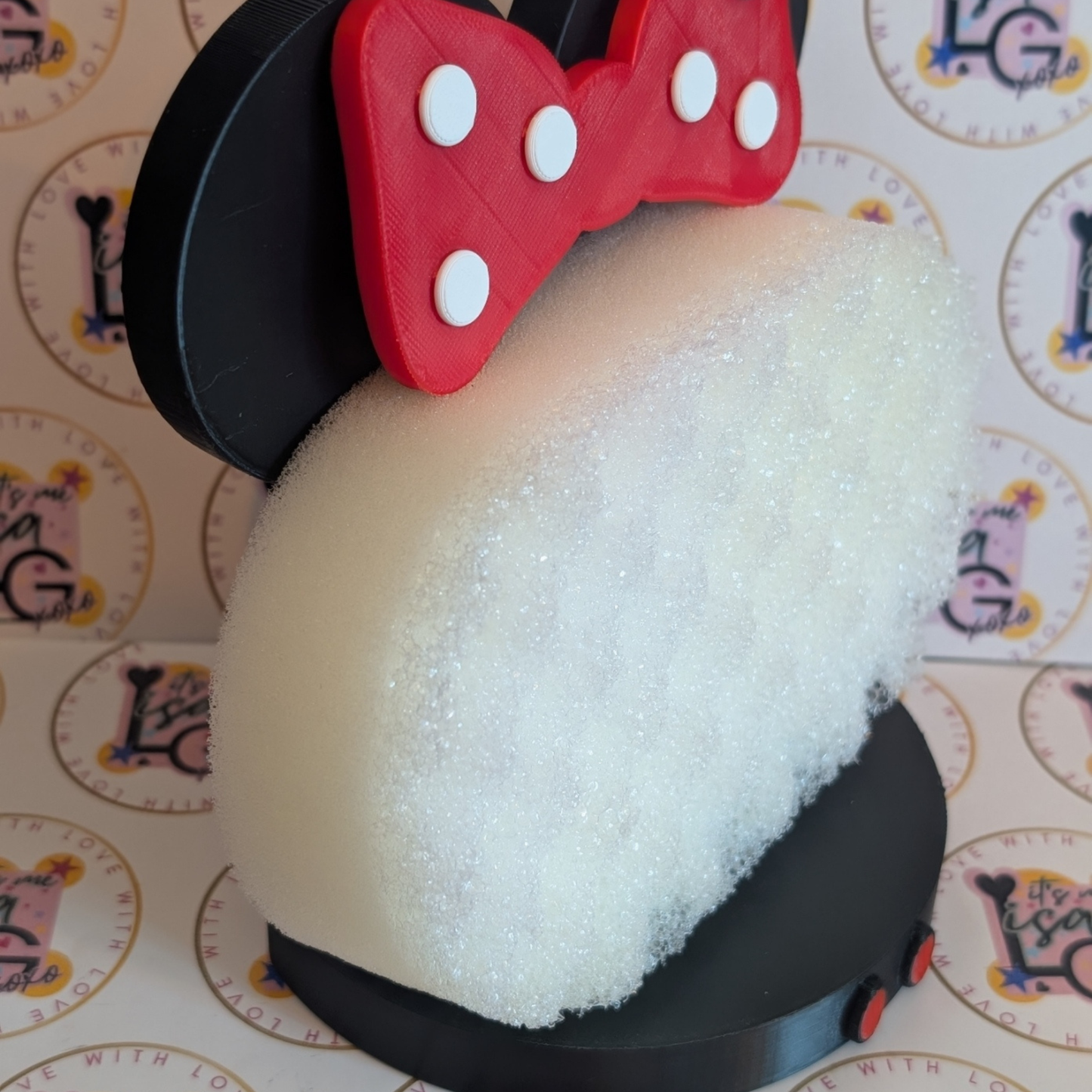 Mouse Ears Sponge Holder STL File | Optional Bow | Digital 3D Print