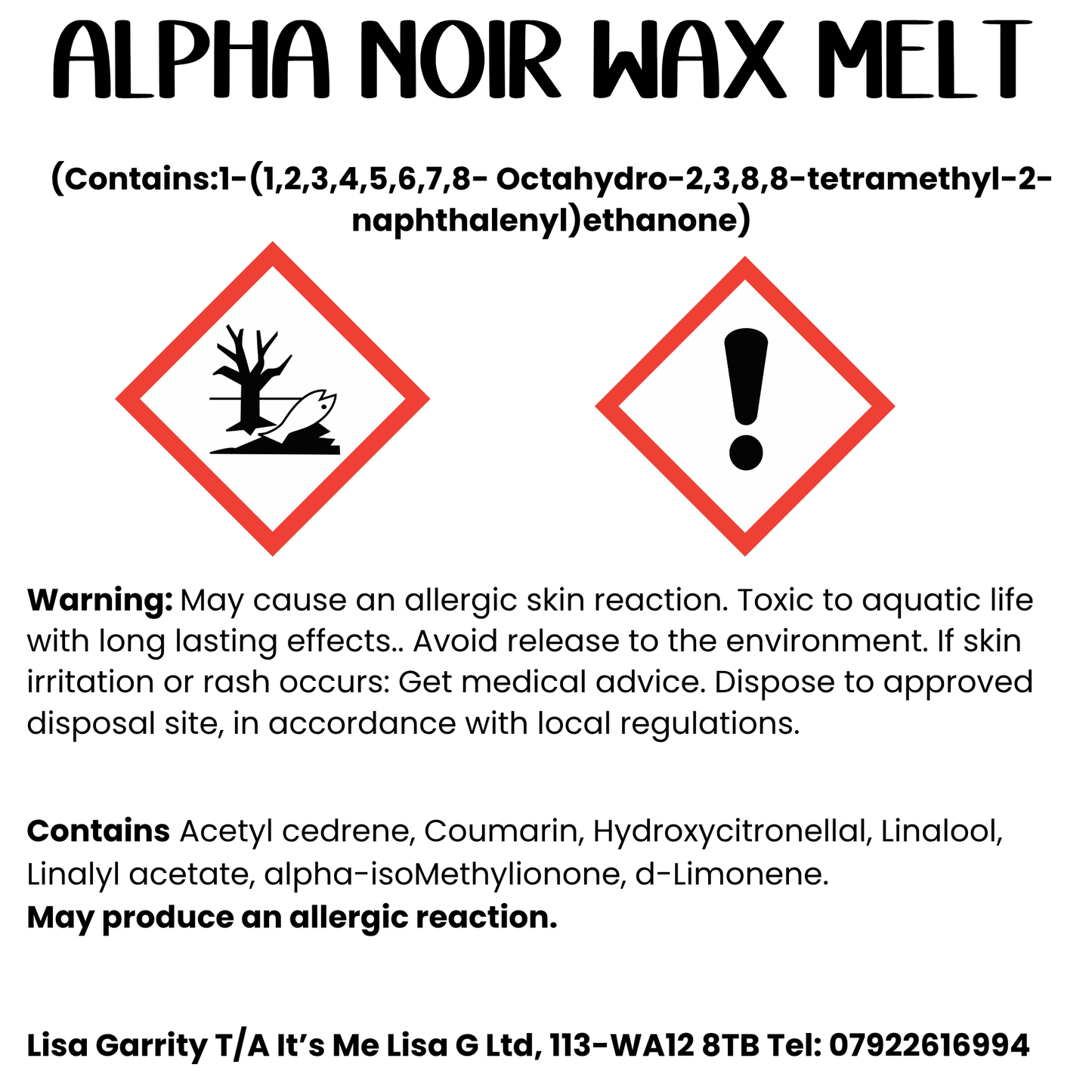 Alpha Noir Wax Melt - Ecococo Blend