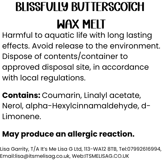 Blissfully Butterscotch Wax Melt - Ecococo Blend