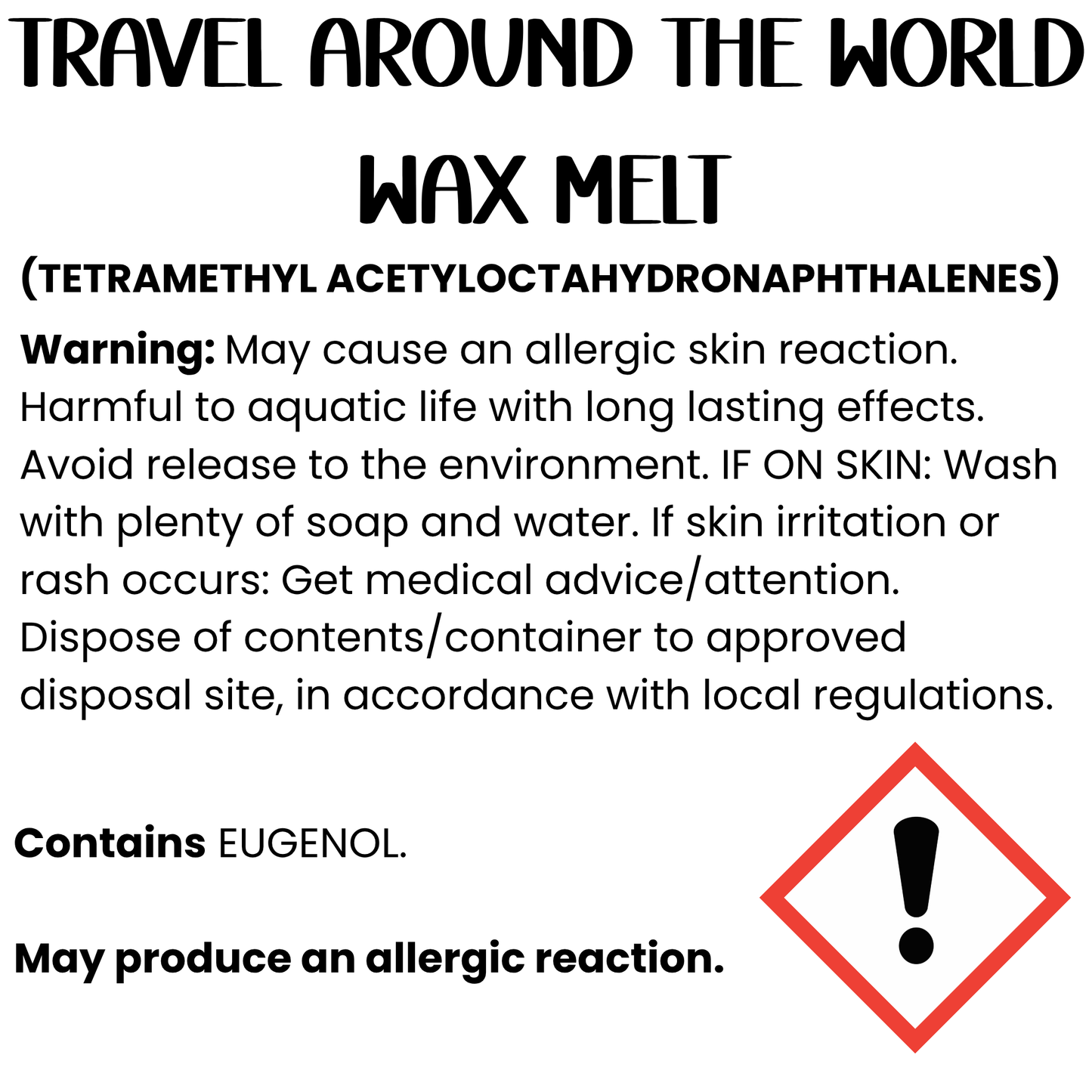 Travel Around The World Wax Melt - Ecococo Blend
