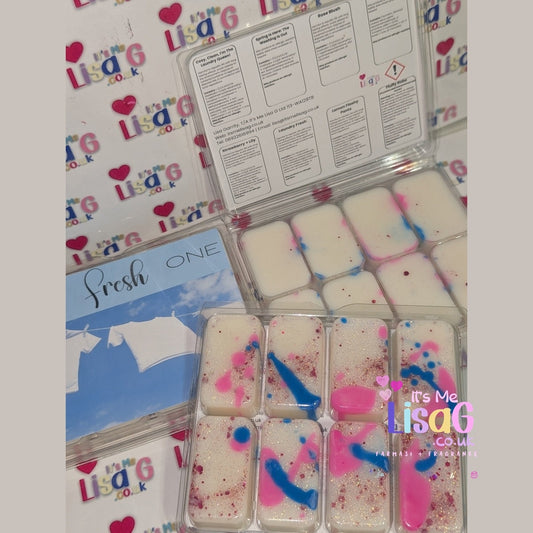 Laundry Fresh Collection HB Clam Wax Melt | 8 Section Large Wax Clam | Fresh Clean Laundry Wax Melts | Handmade Coconut Wax Melts UK