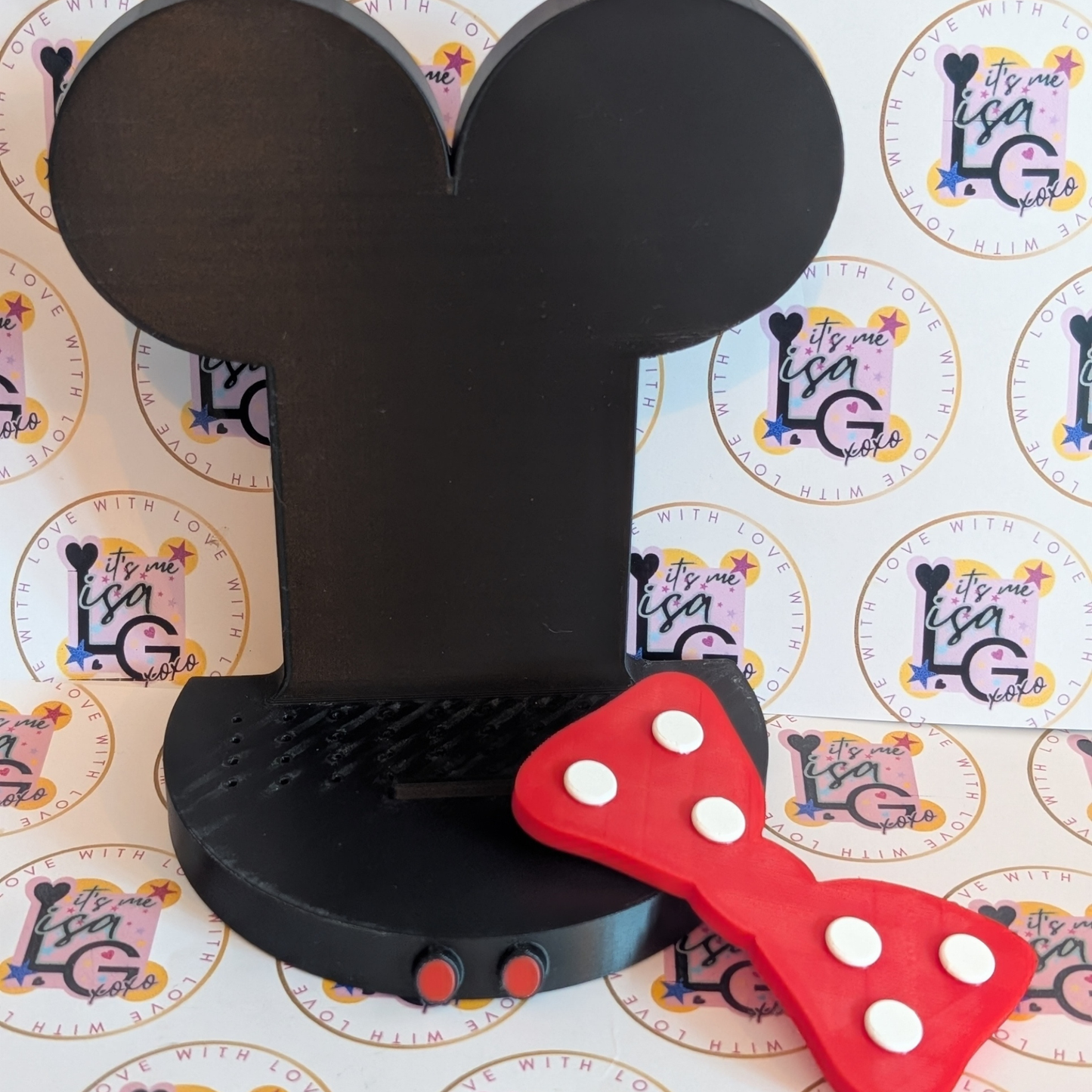 Mouse Ears Sponge Holder STL File | Optional Bow | Digital 3D Print