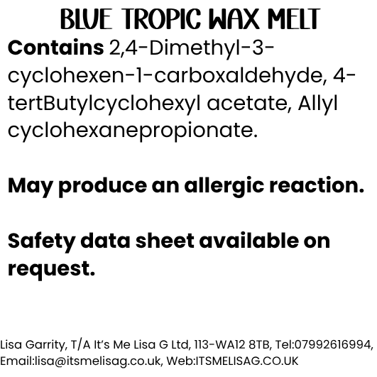 Blue Tropic Wax Melt - Ecococo Blend