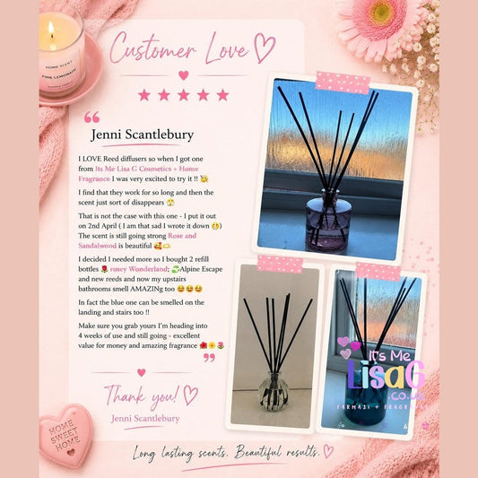 Bakery + Gourmand: Luxury Reed Diffuser 100ml, Handmade UK Home Fragrance, Decorative Glass Diffuser Bottle, Scented Gift