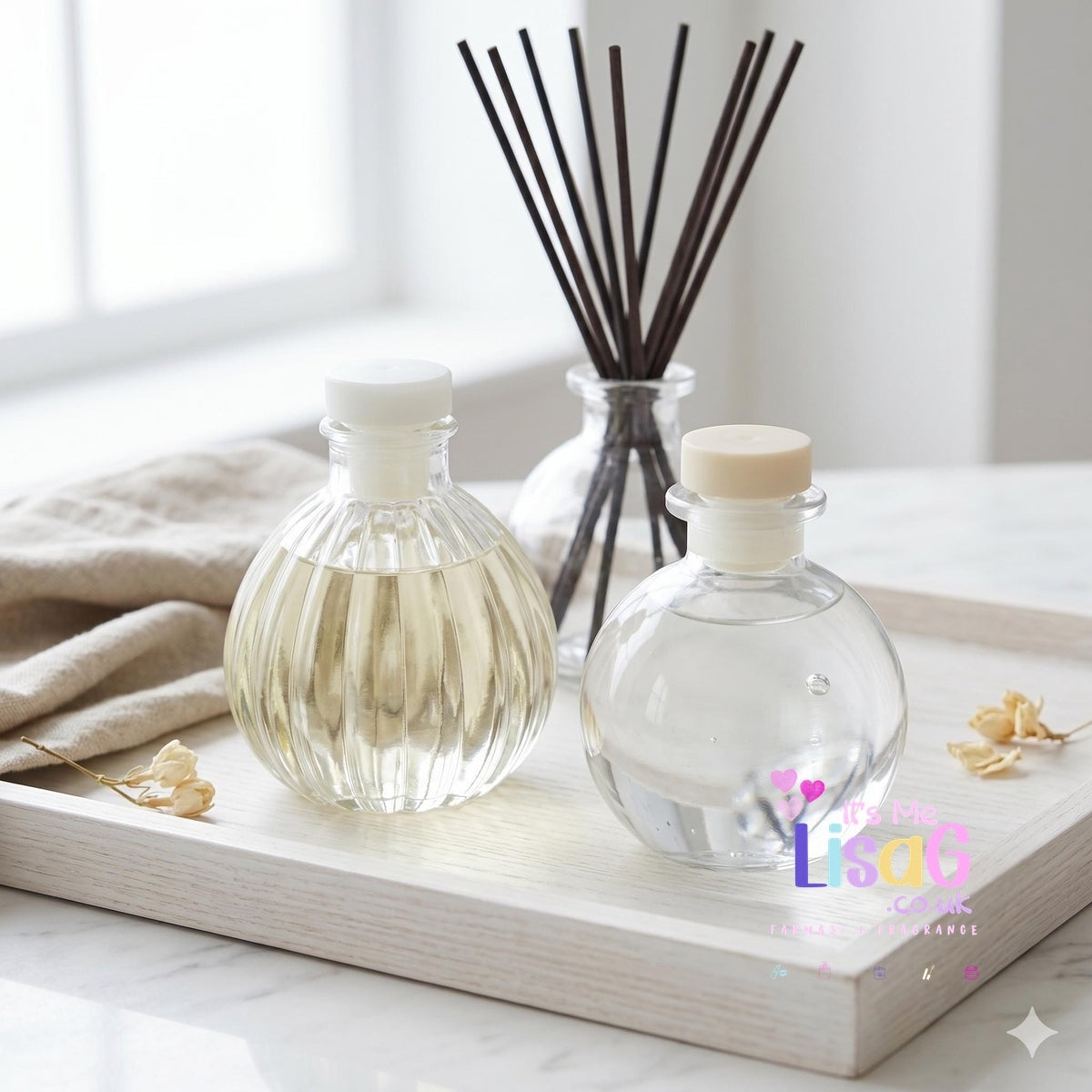 Bakery + Gourmand: Luxury Reed Diffuser 100ml, Handmade UK Home Fragrance, Decorative Glass Diffuser Bottle, Scented Gift