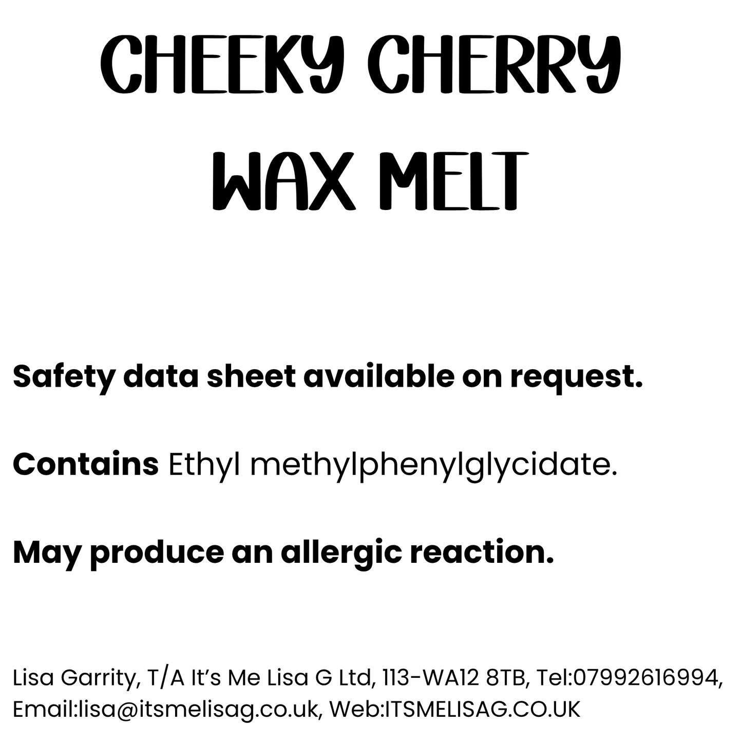 Cheeky Cherry Wax Melt - Ecococo Blend