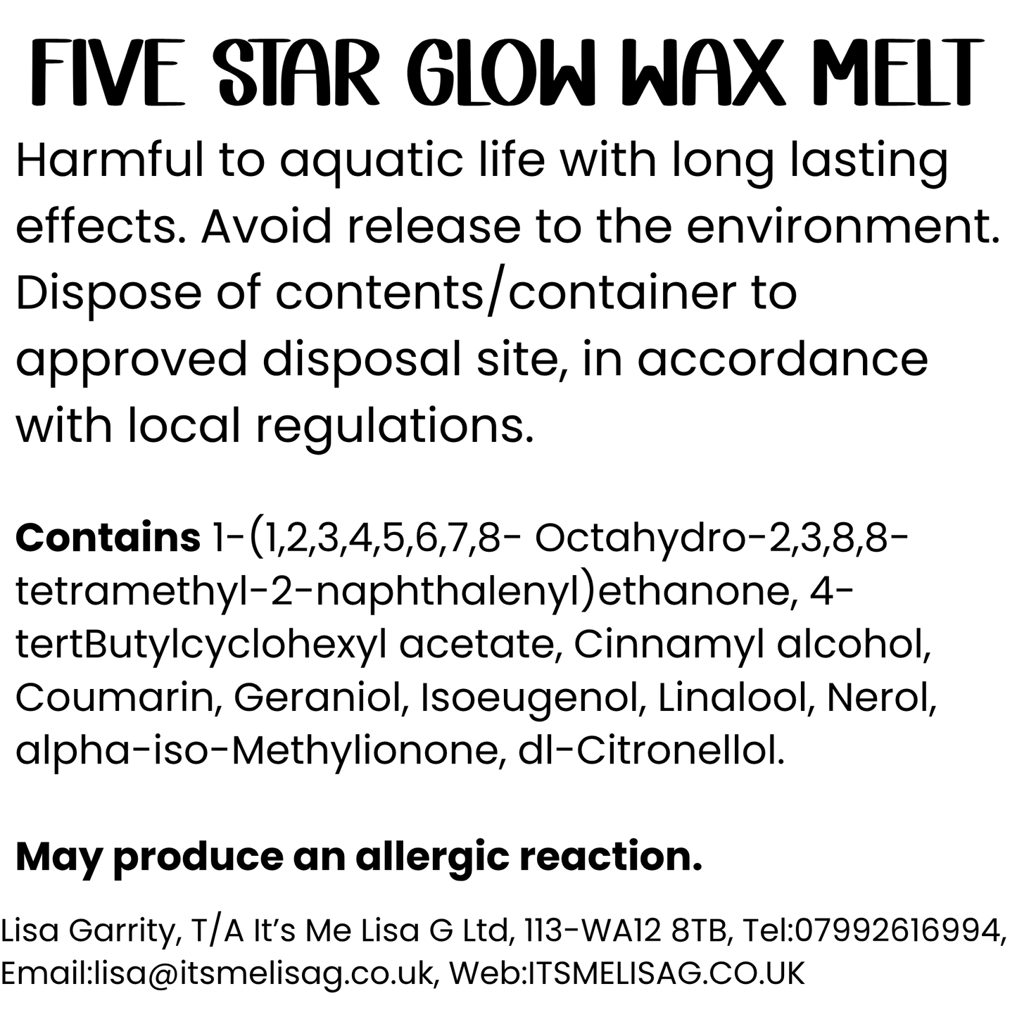 Five Star Glow Wax Melt - Ecococo Blend