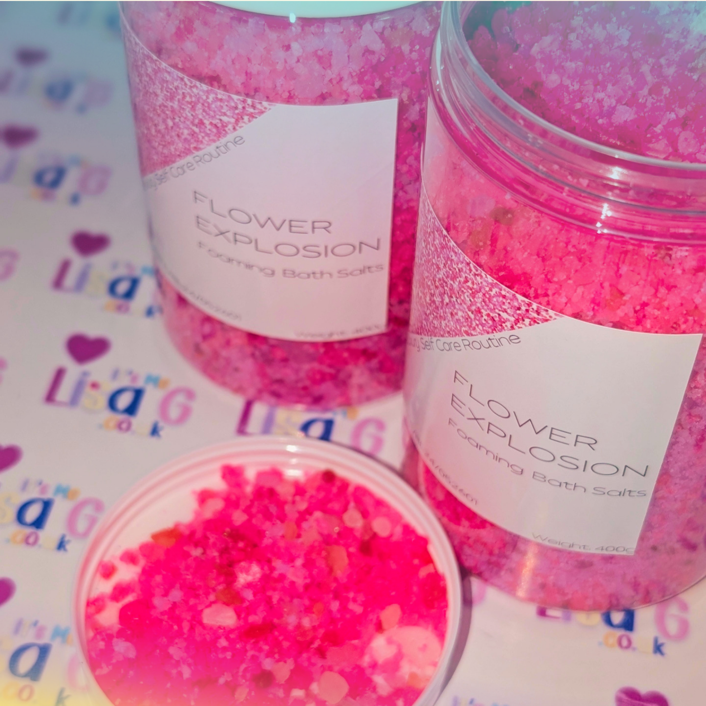 Foaming Bath Salts 400g, Handmade Scented Bath Soak Gift