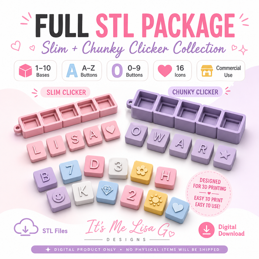 FULL SLIM + CHUNKY FIDGET CLICKER STL COLLECTION