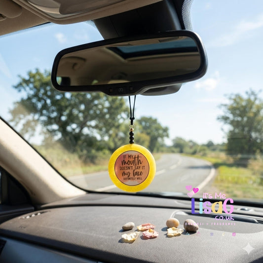 Funny Car Freshie UK, Handmade Hanging Air Freshener, Perfume Vanilla Floral Car Scent, Long Lasting Sassy Quote Gift