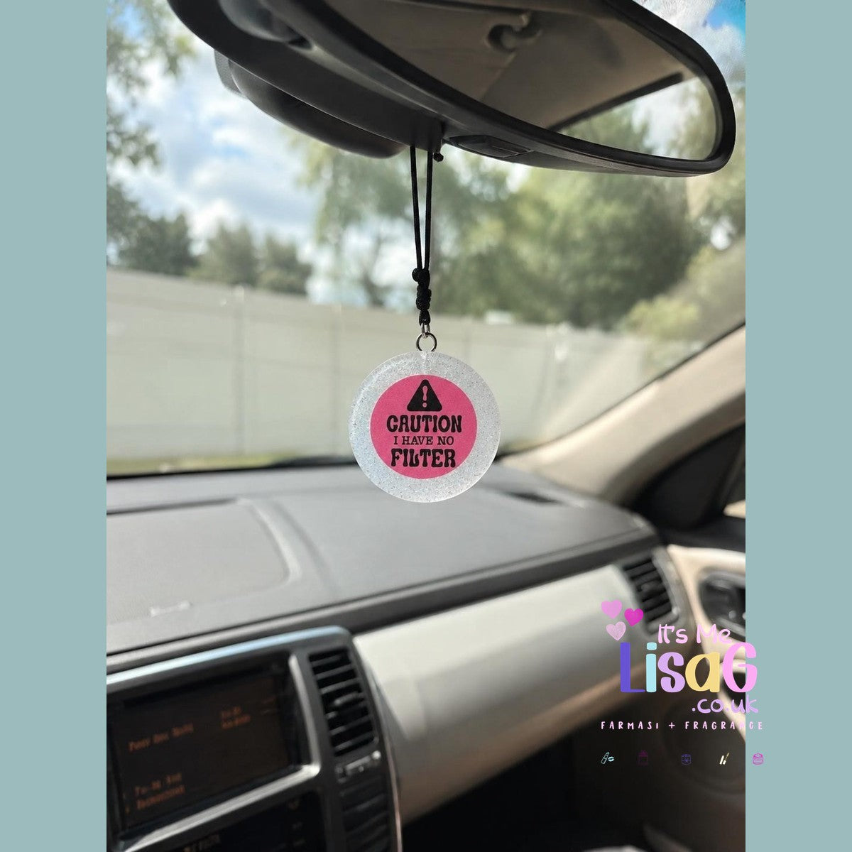 Funny Car Freshie UK | No Filter Air Freshener | Sarcastic Hanging Car Freshener | Citrus Scent Gift