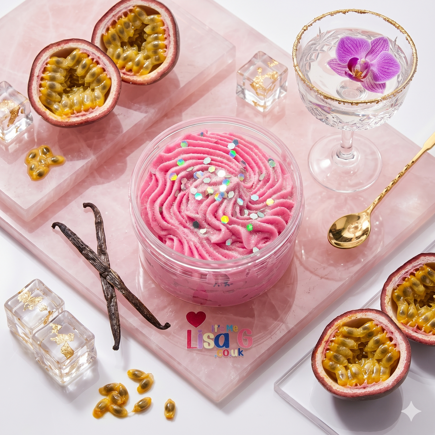 Passion Fruit Martini Whipped Wax Melt, Cocktail Inspired Scoopable Wax, Fruity Home Fragrance, 110g Scented Wax Tub, Gift for Her