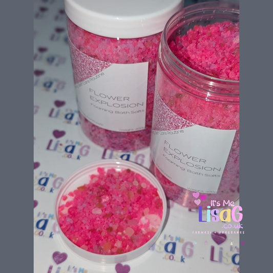 Perfume: Foaming Bath Salts 400g | Handmade Scented Bath Soak | Luxury Foaming Bath Crystals | Belle Est or Flower Explosion | Self Care Gift UK