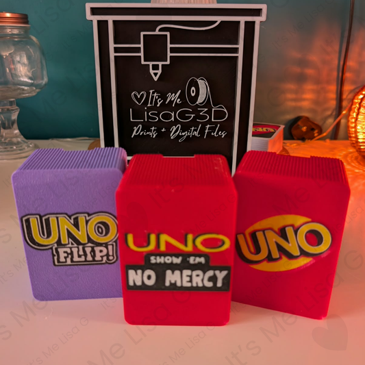 Personalised 3D printed card holder with a custom front design