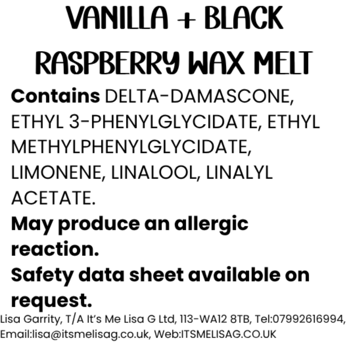 Vanilla + Black Raspberry Wax Melt - Ecococo Blend