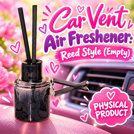 Empty car vent diffuser with two black sticks
