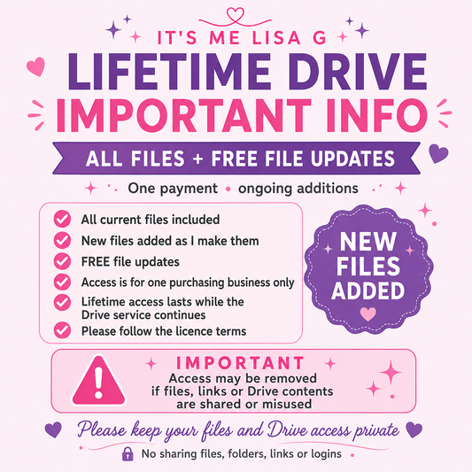 It's Me Lisa G Lifetime Drive digital file collection