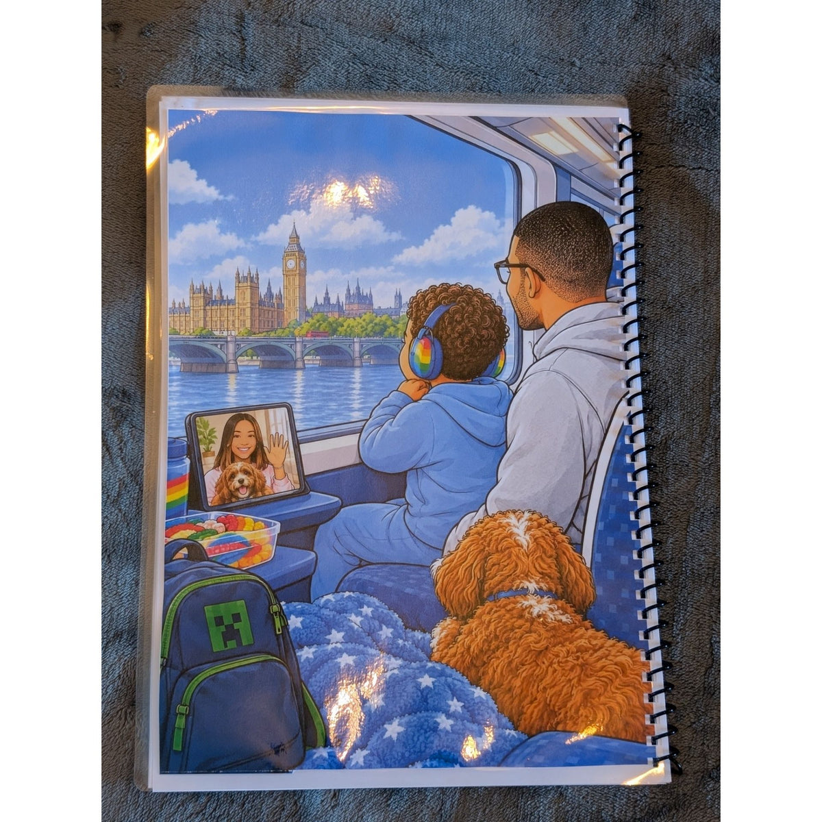 Printed personalised colouring book prototype back cover