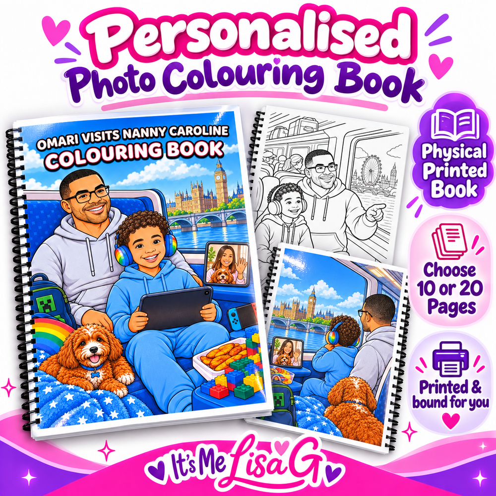 Personalised Photo Colouring Book | Physical Printed Book | 10 or 20 Pages