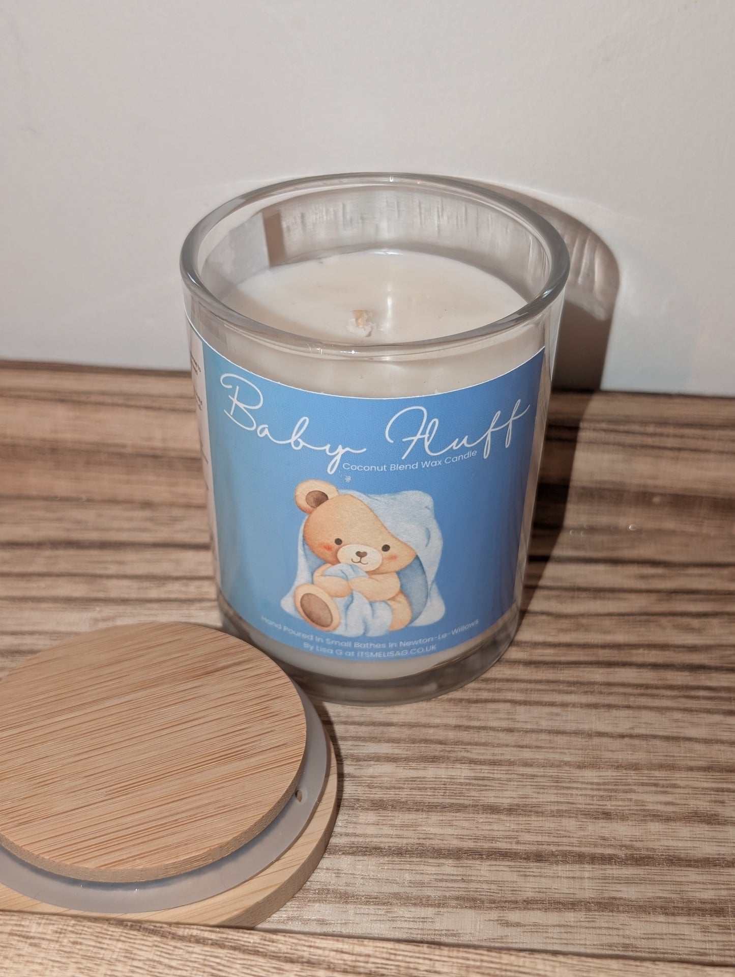 7oz Ecococo Wax Candle, Glass Jar Candle With Wooden Lid, Luxury Coconut Blend Scented Candle, Baby Powder, Masculine Aftershave or Floral Perfume Scent