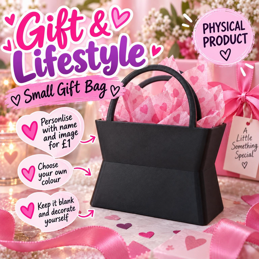 Small 3D printed gift bag lifestyle image